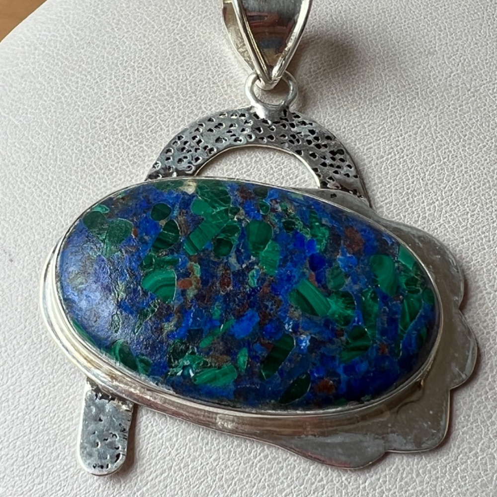 Oversized Statement Lapis Malachite Chrysocolla P… - image 8